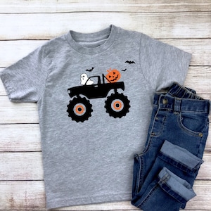 Monster Truck Halloween Shirt / Halloween tee shirt / Boys Halloween Tee / Halloween Tee for Boys / Boys Halloween Monster truck tee