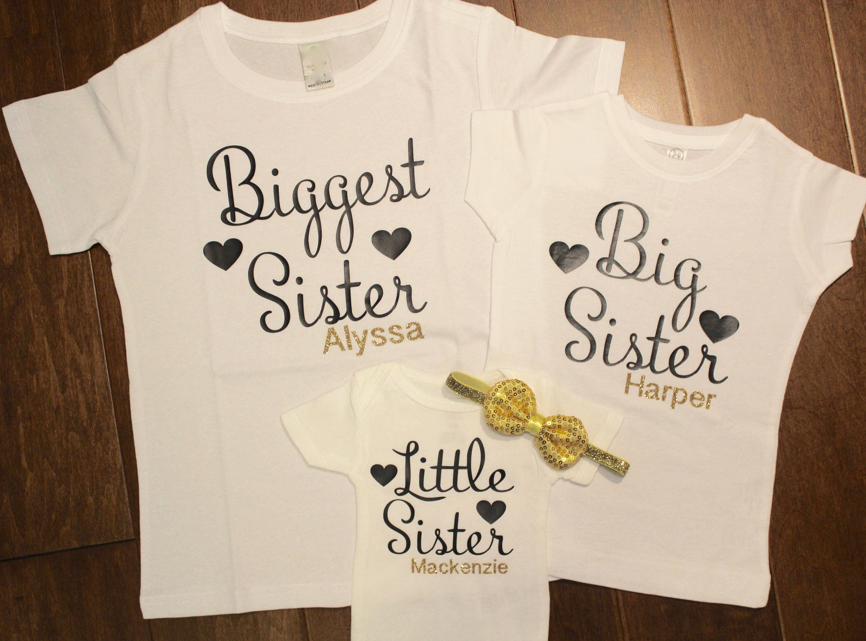 Biggest Sister Shirt, Big Sister Shirt, Little Sister Bodysuit, Biggest