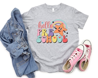 Hello Preschool Shirt / Preschool Shirt / Preschool T Shirt / Preschool Shirt / Girls Preschool Shirt / Girls School Shirt / Girls Preschool