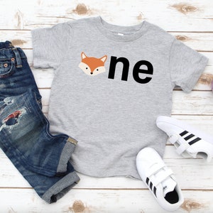 Fox Birthday Shirt / Boys 1st Birthday / 1 Birthday Shirt / One Year Old Birthday / Boy Birthday / Fox Birthday / Fox Shirt / One Birthday