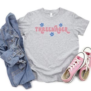 Threenager / girls 3rd birthday shirt / Threenager birthday shirt / Girls Threenager / Girls 3rd Birthday / Girls Third Birthday / Three Tee
