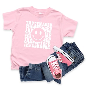 Threenager / girls 3rd birthday shirt / Threenager birthday shirt / Girls Threenager / Girls 3rd Birthday / Girls Third Birthday / Three Tee