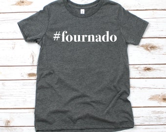 Hashtag Fournado 4th Birthday Shirt  Boys Four Year Old Tee