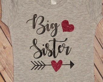 Big sister Shirt, Big Sister Glitter Shirt, Big sister shirt, Personalized Big Sister Shirt, Big Sister Shirt, Big Sister Glitter Shirt