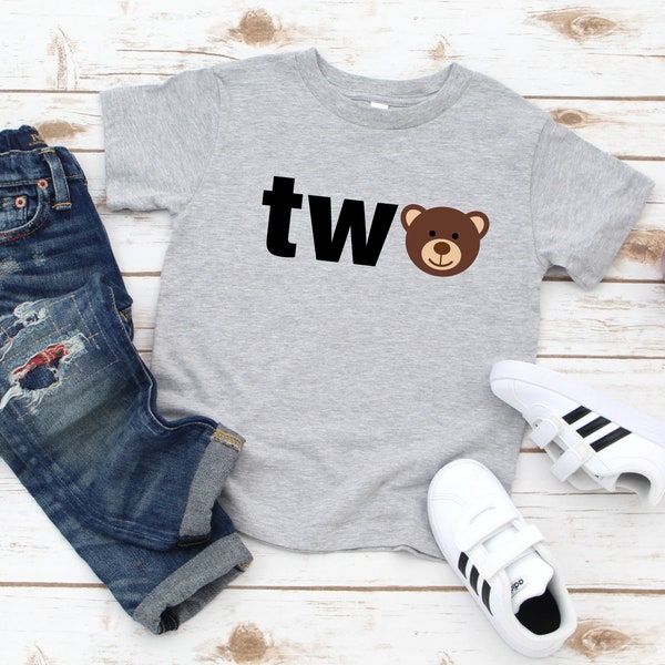 Bear Birthday Shirt / Boys 2nd Birthday / 2 Birthday Shirt / Two Year Old Birthday / Boy Birthday / Bear Birthday T Shirt / Bear Birthday