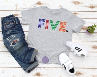 Five Birthday Shirt / Boys Birthday Shirt / Fifth Birthday Shirt for boys / Boys Birthday Shirt / Fifth Birthday / 5th Birthday / five