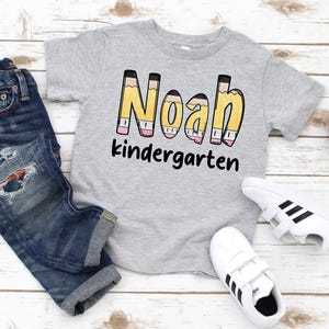 Back To School Shirt / Personalized School Shirt / School T Shirt / Pencil Name Shirt / Shirt for back to school / Boys School