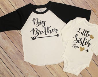 Big Brother shirt, little sister shirt, Big Sister Little brother shirt set. Big Brother, Little Sister, Big Brother, Little Sister, Big Bro