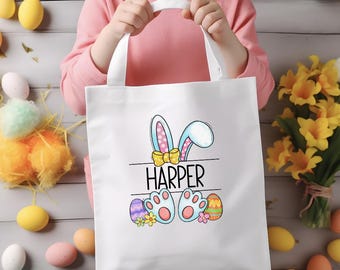 Sacola de Páscoa personalizada para crianças, Sacola de presente de Páscoa fofa, Presentes para crianças para a Páscoa, Cestas de Páscoa personalizadas, Sacola de caça aos ovos de Páscoa para meninos, Sacola de Páscoa