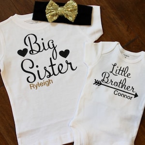 Big Sister shirt, little Brother shirt, Big Sister Little brother shirt set. Big Brother, Little Sister, Sibling Shirt, Big Sister Shirt