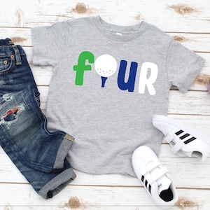 Golf Birthday Shirt / Boys 4th Birthday / 4 Birthday Shirt / Four Year Old Birthday / Boy Birthday / Golf Birthday Tee / Golf Tee birthday t