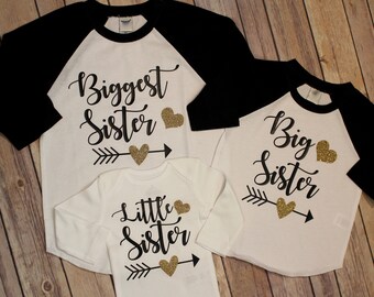 Biggest Sister Shirt,  Big Sister Shirt, Little Sister Bodysuit, Biggest Sister Shirt, Big Sister Shirt, Little Sister one piece