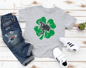 St Patrick's Day Dinosaur Tee / St. Patrick's Day kids Tee, Cute Dinosaur Shirt, St Patricks Day Kids Shirt, Dinosaur St. Patricks dino tee