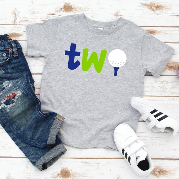 Golf Birthday Shirt / Boys 2nd Birthday / Two Birthday Shirt / Two Year Old Birthday / Boy Birthday / Golf Birthday T Shirt / Golf Birthday