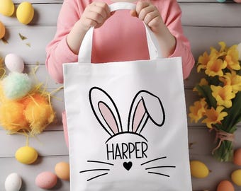 Sacola de Páscoa personalizada para crianças, Sacola de presente de Páscoa fofa, Presentes para crianças para a Páscoa, Cestas de Páscoa personalizadas, Sacola de caça aos ovos de Páscoa para meninos, Sacola de Páscoa