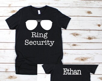 Ringträger Shirt-Ring Security Shirt-Hochzeits-Searsal-Shirt-Hochzeits-Shirt-Ringträger t Shirt Security Ring Bearer Gift