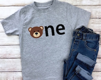 Bear Birthday Shirt / Boys 1st Birthday / 1 Birthday Shirt / One Year Old Birthday / Boy Birthday / Monkey Birthday Tee / Sock Monkey
