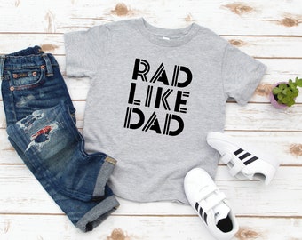 Rad Like Dad, Rad Like Dad Shirt, Kids Shirt, Best Friends Shirt, Rad Dad, Pregnancy Announcement, Baby Announcement, Reveal