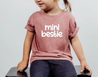 Mini Bestie Tee shirt  / Moms best friend / daughter shirt / mini mom shirt / mom's mini me / a moms best friend / girls boho shirt /
