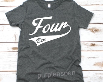 Boys Fourth Birthday Shirt  Boys Fourth Birthday  4th Birthday Shirt  Boys 4th Birthday  Four  Four Birthday / 4th birthday Boy