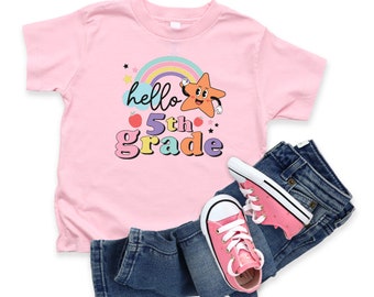 Hello Fifth Grade Shirt / Fifth Grade Shirt / 5th Grade Tee Shirt / Fifth Grade Shirt / Back to school Fifth Grade / Girls 5th Grade