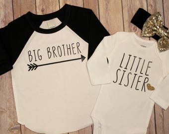 Big Brother shirt, little sister shirt, Big Sister Little brother shirt set. Big Brother, Little Sister, Big Brother, Little Sister, Big Bro