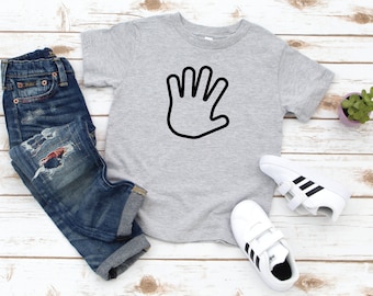 Boys Fifth Birthday Shirt, Five Hand Graphic Tee
