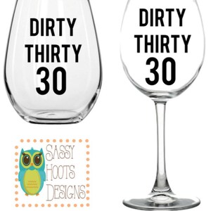 Wine Glass, stemless, birthday gifts, 30th birthday, birthday decorations, wine glass, bday gifts, birthday weir glasses, adult bday