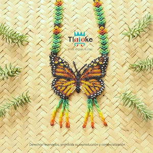 Necklace  Monarch butterfly