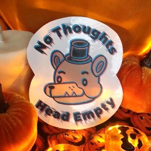 Sticker FNAF Five Nights At Freddy's Glitch No Thoughts Head Empty Cartoon Jeu vidéo Stationnaire Kawaii Kitsch Cadeau cadeau