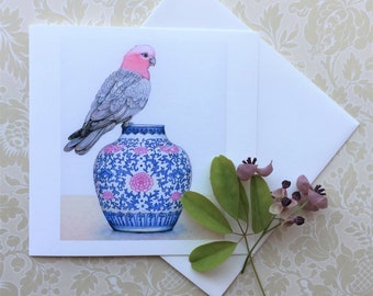 Pretty Galah with Bat, Chrysanthemum and Lotus Vase - 160