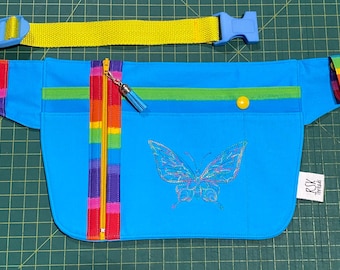 Nurse Utility Belt Bag: Butterfly Design, Adjustable Hip Carry
