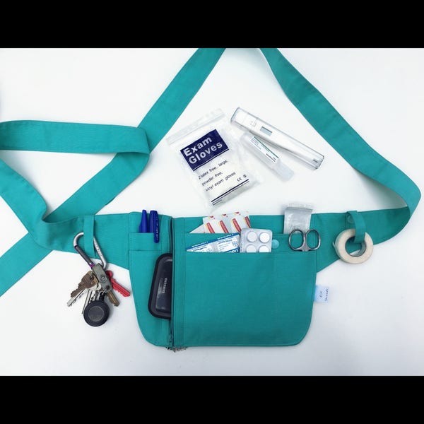 Nurse fanny pack, utility belt, nurses utility belt, nurses pouch, nurse gift, teacher gift, nurses tool belt, Aqua, Veterinarian belt