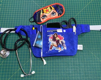 Nurses Tool Belt: Hip Carry Bag, Wonder Woman Print