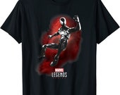 marvel legends series spider man symbiote suit t shirt