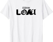 marvel loki black logo t shirt