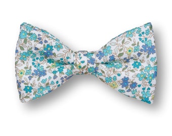 Blue Pre-tied Bowtie. Mens Pre-tied bowtie. Pre-tied Bowtie