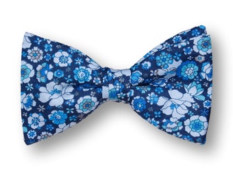 Baby-Blue Self tie Bowtie. Mens pre-tied bowtie.