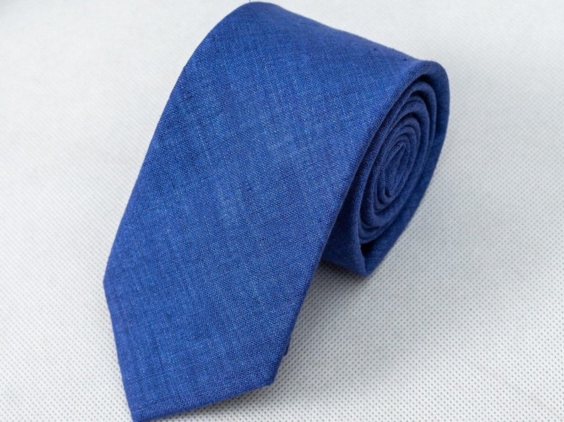 Skinny Mens Tie Skinny Necktie Skinny Tie Blue Men/'s necktie Skinny tie Gray tie Linen Skinny Tie.