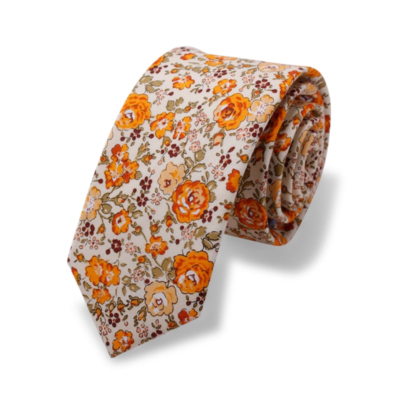 floral tie yellow