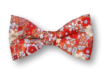 Red Pre-tied Bowtie. Mens Pre-tied bowtie. Pre-tied Bowtie