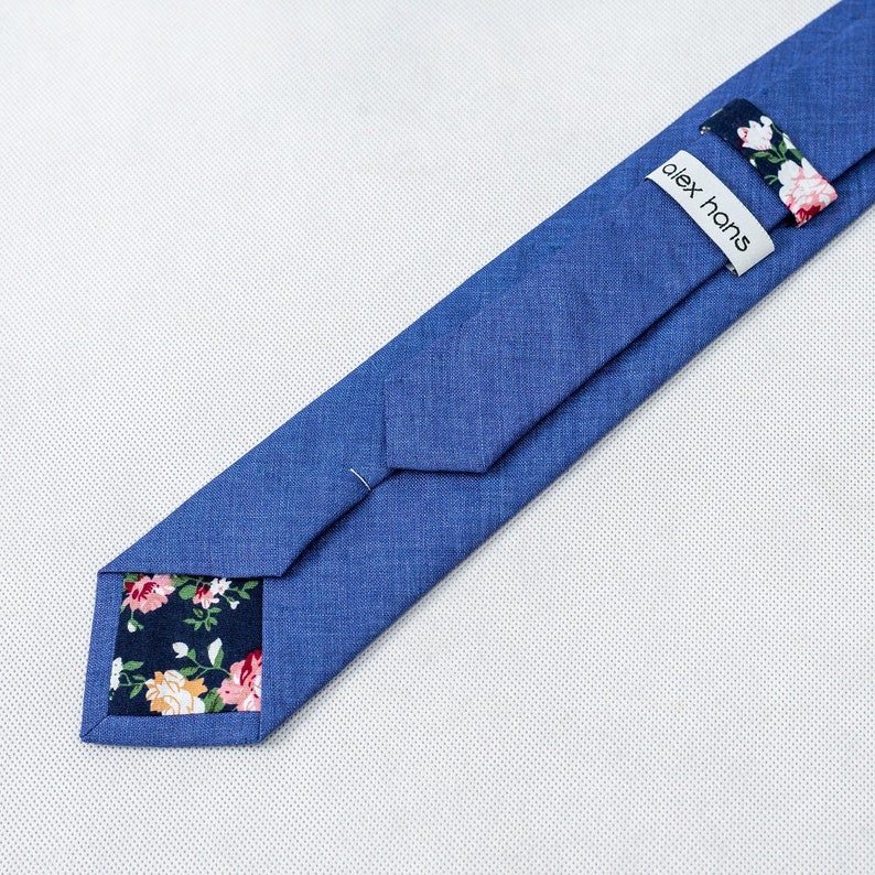Skinny Mens Tie Skinny Necktie Skinny Tie Blue Men/'s necktie Skinny tie Gray tie Linen Skinny Tie.