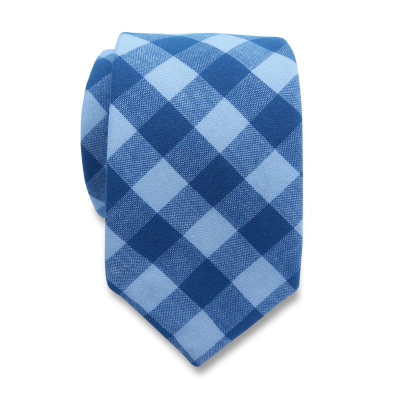 Blue Check Mens tie 25/% OFF TIE SALE