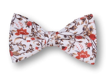 White Pre-tied Bowtie. Mens Pre-tied bowtie. Pre-tied Bowtie