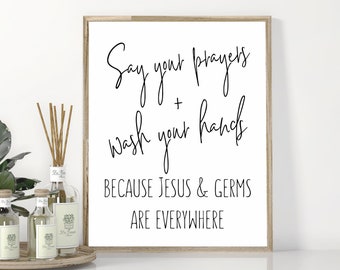 Jesus and Germs Sign | Etsy