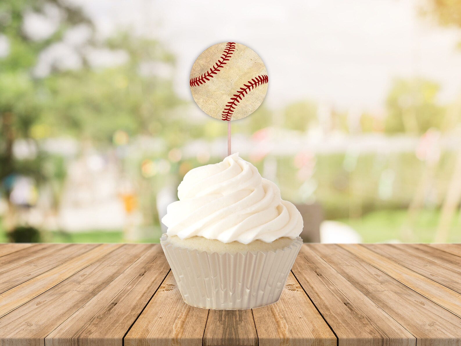 Baseball Printable Cupcake Toppers Printable Baseball Etsy
