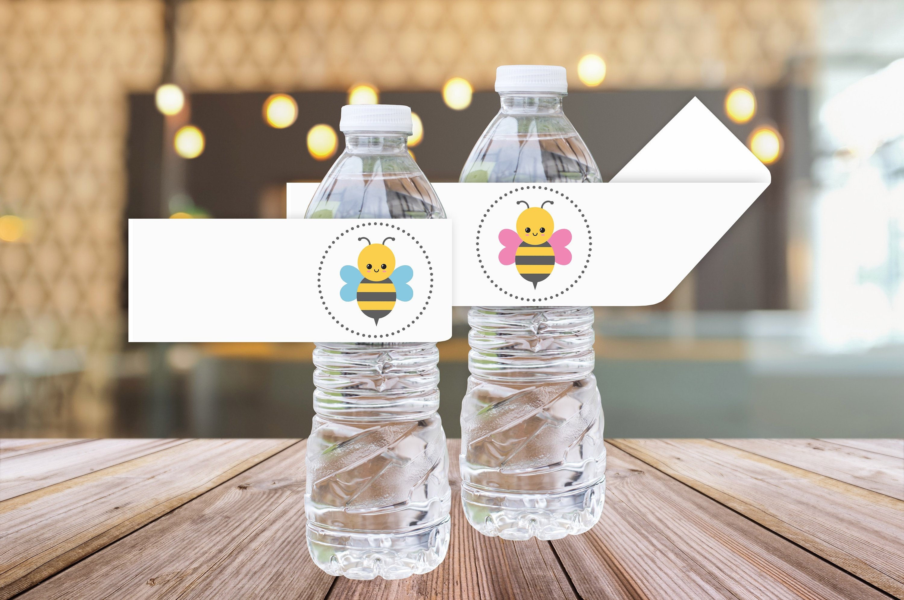 Bee Baby Shower Printable Water Bottle Labels Printable Bee Etsy