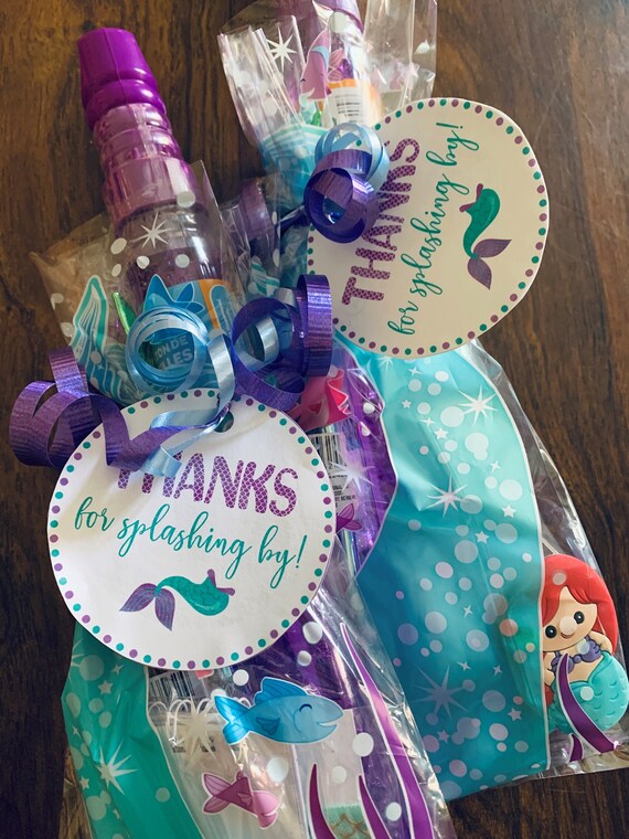 Printable Mermaid Thank You Tags 3 Round Thank You - Etsy