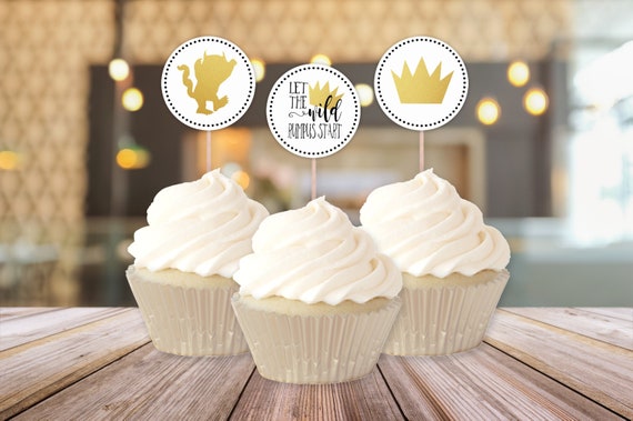 Printable Wild Things Cupcake Toppers Where the Wild Things Etsy Printable Wild Things Cupcake Toppers Where the Wild Things Etsy