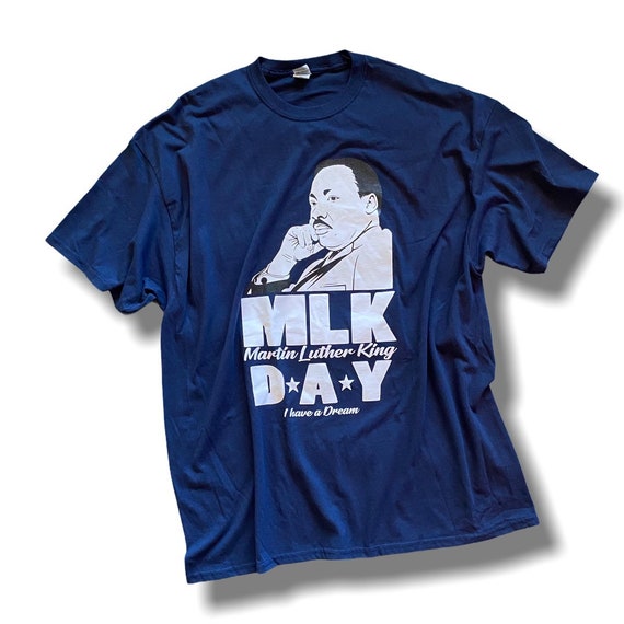 Vintage Martin Luther King Day T-Shirt 90’s Navy … - image 3